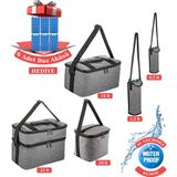 NS Reliable Kamp Piknik Termal Soğutucu Yalıtımlı Buzluk Termos Çanta 5’li Set - 960 Gri - 500 ml - Siyah