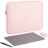 NS Reliable Notebook Laptop Macbook Çantası Suni Deri 13"-13.6" Inç - 800-DÜZ Açık Pembe - 13.6 inç