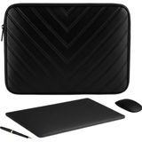 NS Reliable Notebook Laptop Macbook Çantası Suni Deri 13"-13.6" Inç - 800-DÜZ Siyah - 13.6 inç