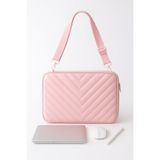 NS reliable Notebook Laptop Macbook Çantası Suni Deri 15.6" inç - 800-DÜZ Açık Pembe OMUZ ASKILI