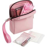 NS Reliable Pembe Kadın Hijyenik Ped Saklama Çantası - Mini Organizer Düzenleyici Kılıf - 10X14X3 cm