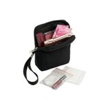 NS reliable Siyah Kadın Hijyenik Ped Saklama Çantası - Mini Organizer Düzenleyici Kılıf - 10x14x3 cm