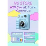 Ns Store Termal Yazıcılı Çocuk Kamerası | Dijital Fotoğraf Makinesi, Hd Video Kayıt - Mavi