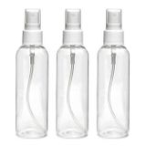 nsb herbals 100 ml Şeffaf Plastik Boş Doldurulabilir Yeniden Kullanılabilir İnce Sis Sprey Şişe Kabı Temizleyici, Parfüm, Gül Suyu, Seyahat, Evde Bakım, Diğer Kendin Yap (3'lü Paket)