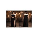 Nsb Tasarım Elegance Collection | Omzu Açık Büyük Beden Abiye Elbise