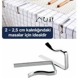 NSE 12'li Paslanmaz Çelik Masa Örtüsü Mandalı | Metal Masa Örtüsü Klipsi, Sabitleyici Kıskaç, Rüzgar Önleyici Tutucu | Piknik, Kamp, Bahçe, Balkon ve Teras Masaları İçin