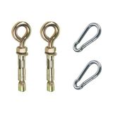 Nse 2’li Salıncak & Hamak Asma Aparatı Seti 8 mm – Çelik Dübel + Karabina Kanca | Tavan Askı Aparatı (Boks Torbası & Yoga Hamak Uyumlu)