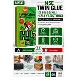 Nse Ab Twin Glue Iki Bileşenli Hızlı Yapıştırıcı 33 gr – Güçlü Japon Yapıştırıcı – Ahşap, Metal, Plastik ve Seramik Için