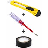 NSE Maket Bıçağı + Kontrol Kalemi + Kablo Bandı | 3’lü Elektrik & Montaj Seti