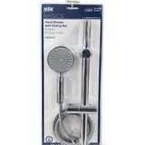 Nsk Sürgülü Duş Seti Krom – Raylı El Duşu Takımı – 5 Fonksiyonlu Duş Başlığı – 1.5 M Spiral Hortum – Duvara Monte Duş Sistemi