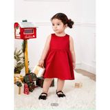 NSM Kids Life Kız Bebek Kırmızı Yılbaşı Doğum Günü Elbise Melek Modeli Elbise - 1 - 2 Yaş