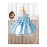nsmkidslife Kız Bebek Seda Model BEBE MAVİ Zarif Elbise