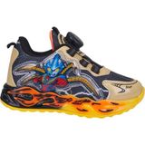 Nstil Günlük Erkek Çocuk Spor Ayakkabı Makara Bağcık Desenli Taban Rahat Hafif Sneaker 5003 - Siyah