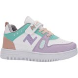 Nstil Günlük Erkek Kız Çocuk Sneaker Cırtlı Lastikli Bağcık Kaymaz Taban Spor Ayakkabı A-37 - Lila - Yeşil