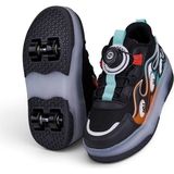 Nstil Unisex Çocuk Spor Ayakkabı Akıllı Bağcıklı Çıkarılabilen Patenli Işıklı Rahat Sneaker 030 - Siyah