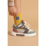 NSTİL Unisex Çocuk Spor Ayakkabı Ortopedik Bağcıklı Cırtlı Desenli Kaymaz Taban Yürüyüş Sneaker 537