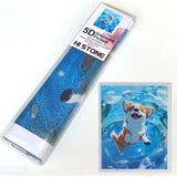 NT Boncuklu Taşlı Pano Çocuklar Için Mozaik Elmas Goblen Diamond Tablo 30 x 40 cm Yüzen Köpek - Standart - 001-Renkli