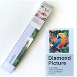 NT Boncuklu Taşlı Pano Mozaik Elmas Goblen Çocuklar Için Diamond Tablo 50 x 65 cm Papağan - Renkli