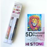 NT Boncuklu Taşlı Pano Mozaik Elmas Goblen Diamond Tablo 50 x 40 cm Kozmik Aslan - Renkli