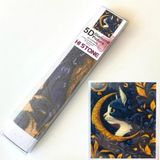 NT Boncuklu Taşlı Pano Mozaik Elmas Goblen Diamond Tablo 50 x 40 cm Lacivert Beyaz Kedi - Standart - 001-Renkli