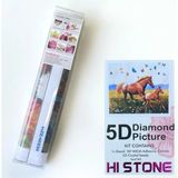 NT Boncuklu Taşlı Pano Mozaik Elmas Goblen Diamond Tablo 50 x 40 cm Mutlu Atlar - Renkli