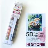 NT Boncuklu Taşlı Pano Mozaik Elmas Goblen Diamond Tablo 50 x 40 cm Sandaldaki Köpekler - Renkli