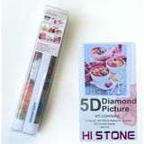 NT Boncuklu Taşlı Pano Mozaik Elmas Goblen Diamond Tablo 50 x 40 cm Tropik Kase - 001-Renkli