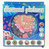 NT Boncuklu Taşlı Yuvarlak Pano Tüm Yaşlar Için Mozaik Elmas Goblen Diamond 20 x 20 cm Çiçek - Standart - 001-Renkli