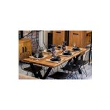 Nt Concept Masif Ağaç Yemek Masası Takımı- (85Cm-185Cm Masa +8 Adet Sandalye)
