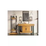 Nt Concept Ntconcept Arwen Ayna Çerçeveli Masif Ahşap Lavabo Dolabı Hilton(130Cm)