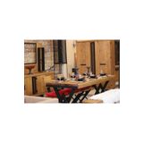 Nt Concept Ntconcept Masif Ağaç Yemek Masası Takımı- 85Cm-150Cm Masa+150Cm Bank+2 Adet Loft Sandalye