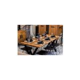 Nt Concept Ntconcept Masif Ağaç Yemek Masası Takımı- 85Cm-185Cm Masa+6 Adet Sandalye