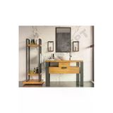 Nt Concept Ntconcept Mina Ayna Çerçeveli Masif Ahşap Lavabo Dolabı Hilton(90Cm)