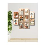 Nt Handmade 10 Parça Ahşap Çerçeve Görünümlü Bohem Duvar Dekoru Salon Oturma Yatak Odası Mutfak Için Tablo Seti 15 X 20 Renkli