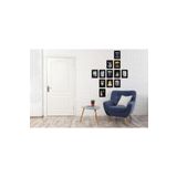 NT Handmade Siyah Ahşap 12 Adet 15x10 Cm Resim Çerçevesi Lazer Kesim Mdf Fotoğraflık Ev Dekorasyon Duvar Dekoru