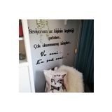 NT Handmade Siyah Ahşap Seviyorum Az Kişinin.. Duvar Dekoru - Salon Oturma Yatak Odası Için 90x70cm Tablo
