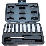 NT Tools NCSETU14 Altı Köşe Uzun CRV 11 Parça 1/4 inç Lokma Seti