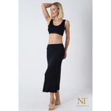 NT Underwear Bambu Uzun Etek Astarı, Maxi Jupon – Doğal Kumaş, Modern Kalıp. - Siyah - 4XL
