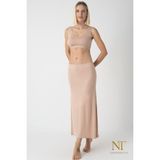 NT Underwear Bambu Uzun Etek Astarı, Maxi Jupon – Doğal Kumaş, Modern Kalıp. - Ten - 3XL