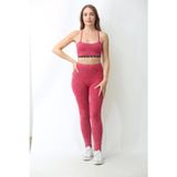 Ntb Nature The Brand Kadın Yüksek Bel Spor Tayt - Acid Pembe Seamless Toparlayıcı Ve Büzgülü Fitness Taytı
