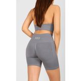 NTB Nature The Brand NTB Kahverengi Yüksek Bel Kısa Spor Taytı Scrunch Detaylı,Toparlayıcı Tayt,Kısa Spor Tayt,Fitness