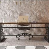 NTCollection Alfa Koyu Ceviz Renk Masif Ahşap Ofis Ve Çalışma Masası 75 cm - 180 cm