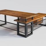NTCollection Doğal Ağaç Modüllü Ofis Masası ( 100 cm - 240 cm + Modül )