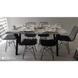 NTCollection Doğal Ağaç Mutfak Masası ( 85 cm - 150 cm Masa + 4 Sandalye )