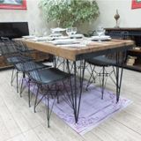 NTCollection Masif Ağaç Yemek Masası 85 cm 125 cm Masa