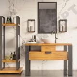 NTCollection Mina Ayna Çerçeveli Masif Ahşap Lavabo Dolabı Hilton ( 110 cm )