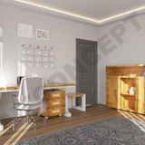 NTCollection Tue Doğal Ahşap Dörtlü Ofis Ve Çalışma Odası - 120'lik Takım