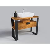 Ntconcept 80 cm x 41 cm x h78 cm Masif Ahşap Lavabo Dolabı