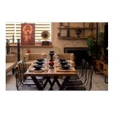 Ntconcept Açık Ceviz Renk Dalgalı Kenar Masif Doğal Ağaç Yemek Masası(85cm-210cm)