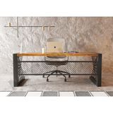 Ntconcept Alfa Açık Ceviz Renk Masif Ağaç Ofis Masası - Ebat Seçenekli - 85x150 cm